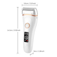 Recortadora de pelo recargable por USB, depiladora eléctrica indolora, depilación de barba, máquinas de afeitar para mujeres, cortadora de axilas, maquinilla de afeitar para Bikini - details 6