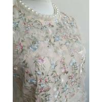 Verano otoño moda wer bordado encaje vestido de noche para graduación mujeres manga larga capas borde de oreja de madera Midi vestidos de fiesta - details 8