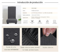 Funda de silla de comedor repelente al agua 4/6 Piezas Funda De Silla De Jacquard Para Comedor - details 1