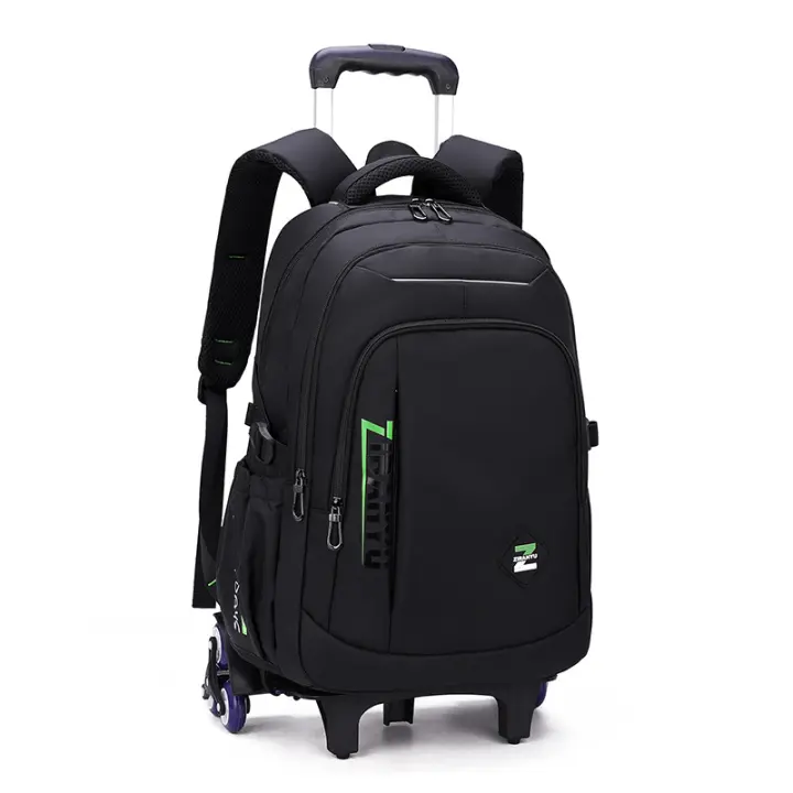 Mochila grande con ruedas Mochila compacta carro extensible - Diseño Ergonómico - Amplio Espacio de Almacenamiento - Bolsillos Multifuncionales - 1