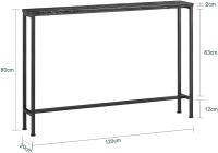 Mesa de Entrada Recibidor Mesa de Consola MDF y Hierro 120 x 80 x 20 cm FSB19-XL-N ES - details 55