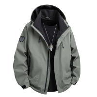 Nuevas camisetas transpirables simples para hombre, abrigos con capucha lisos informales versátiles para otoño e invierno, chaqueta holgada cómoda a prueba de viento para exteriores para hombre - details 6