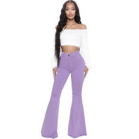 Pantalones acampanados de mezclilla elástica ajustados a la cintura HSF99 Fashion - details 29