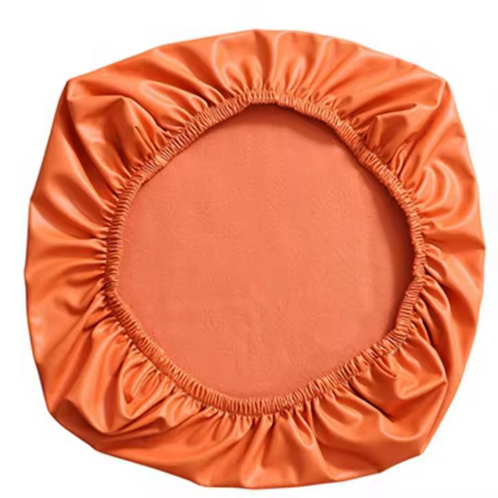 Funda elástica de cuero PU para asiento de Silla, cubierta de asiento dividida, impermeable, Color sólido, para oficina - 1