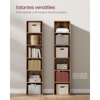 Estantería de 6 Niveles Almacenamiento Abierto 24 x 40 x 178,5 cm Ideal para Sala de Estar, Estudio, Comedor Blanco Nube LBC167T14 - details 18