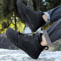 Zapatos descalzos con punta ancha para mujer y hombre, calzado minimalista forrado de piel, suela cero caída, botas de nieve cálidas para caminar al aire libre, Invierno - details 10