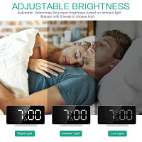 ORIA-reloj despertador inteligente Digital LED, cronógrafo electrónico de escritorio, despertador USB, despertador, decoración del hogar - details 3