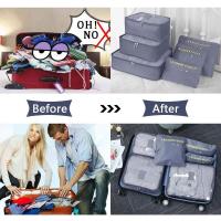 Bolsas organizadoras para maletas, 6 piezas, impermeables, incluye cubos de embalaje, 3 bolsas de compresión - details 23