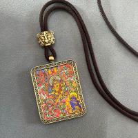 Colgante Thangka no pintado a mano de Dios de la riqueza de cinco vías, punto escénico, mercado nocturno, accesorio para atraer riqueza, recuerdo - details 2
