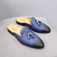 Sandalias puntiagudas de verano en relieve tejidas de cuero - details 9