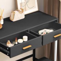 Maquillaje, Tocadores Maquillaje Morno Taburete, Mesa Maquillaje 2 Cajones, Blanco H1302 - details 6