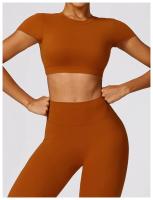 Camiseta de Yoga de Corte Corto de Verano Top de Deportivo de Nylon para Mujeres - details 7