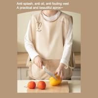 Delantal impermeable resistente a las manchas, delantal sin mangas estilo chaleco para manos limpiable, delantales de cocina antisuciedad transpirables - details 9