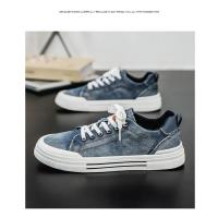 Nuevos Zapatos Vaqueros Azules para Hombre Cómodos Zapatos Vulcanizados con Cordones - details 11