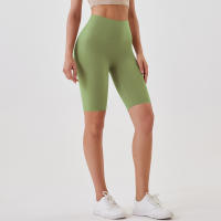 Hamidou-pantalones cortos de Yoga para mujer, mallas deportivas transpirables, de cintura alta, para entrenamiento y gimnasio - details 9