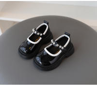 Nueva Moda Primavera Zapatos Individuales para Niñas Xiaoxiangfeng Suela Suave de Diamantes de Cristal Calzado Infantil de Cuero - details 10