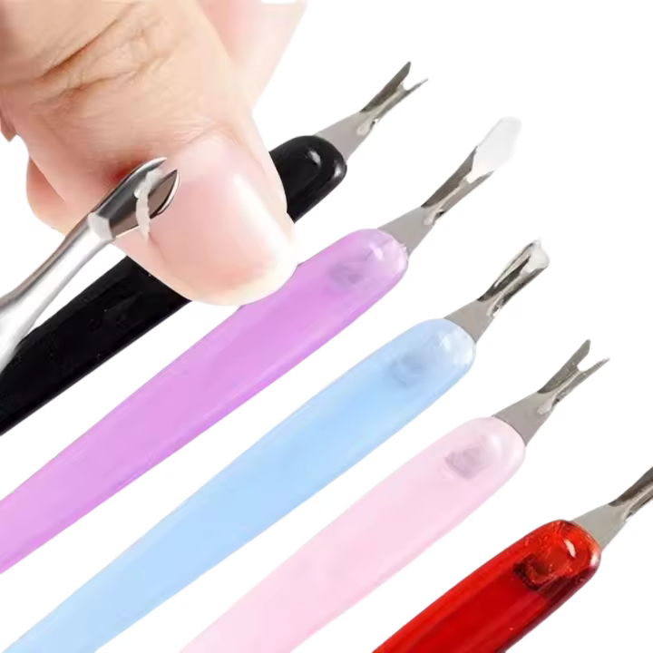Juego de Tusos V para Uñas Pusher en Forma de V, Cortador de Cutículas, Herramientas de Manicura y Pedicura, 10 Piezas - 1