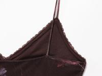 Vestido irregular con tirantes estampados y cuello en V de encaje elegante a la moda para mujer nuevo estilo - details 10