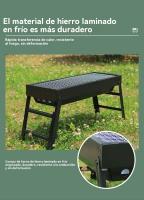 Barbacoa carbon portatil plegable al aire libre viajar Camping - details 4