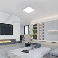 Goeco Lámpara LED de Techo 36W, 3240LM, ABS, 6500K Blanco Frío, Iluminación Nórdica para Sala, Dormitorio, Cocina Montaje Semi-Flush - details 5
