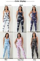 Levantamiento de cadera deportivo para fiesta de yoga teñido con lazo sin costuras, mono trasero de una pieza, mallas para mujer, ropa deportiva para gimnasio - details 3