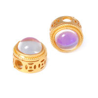 5 uds. De cuentas redondas de latón de Color dorado mate, estilo Vintage, pulseras de cuentas nepalesas, cuentas espaciadoras, suministros para fabricación de joyas, accesorios Diy - details 6