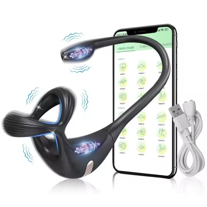 Leten APP Control vibrador de próstata juguetes sexuales para hombres masaje de testículos Gay Anal Butt Plug anillo masturbador masculino pene 18 - 1