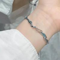 Elegante Pulsera de Cristal con Flores Estilo Y2K para Mujeres Pulseras de Circonio con Lazo de Flor de Cerezo y Luna Regalo de Joyería de Lujo - details 3