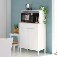 Alacena de Cocina Mueble Auxiliar de 3 Puertas y 1 Cajón Acabado en Blanco Artik y Roble Canadian - details 15