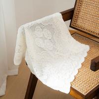 Mantel de Mesa de Encaje Blanco Retro Cubierta de Comedor Nórdica Vintage para Bodas y Fiestas - details 3