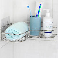 Estante de Ducha en Esquina Montado en la Pared Organizador de Baño de Acero Inoxidable Estante de Almacenamiento de Champú y Jabón Triangular - details 4