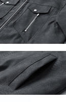 Chaqueta de cuero con cuello levantado para hombre, Tops cómodos y versátiles, informales, sólidos, a prueba de viento, para otoño e invierno - details 8