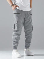 Pantalones de trabajo de moda para hombre con múltiples bolsillos, pantalones casuales deportivos tácticos atados al tobillo, 8630 - details 2