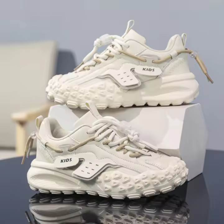 Zapatos deportivos para niños 2025 nueva malla de verano zapatos de papá para niños zapatos medianos y grandes para niñas - 1