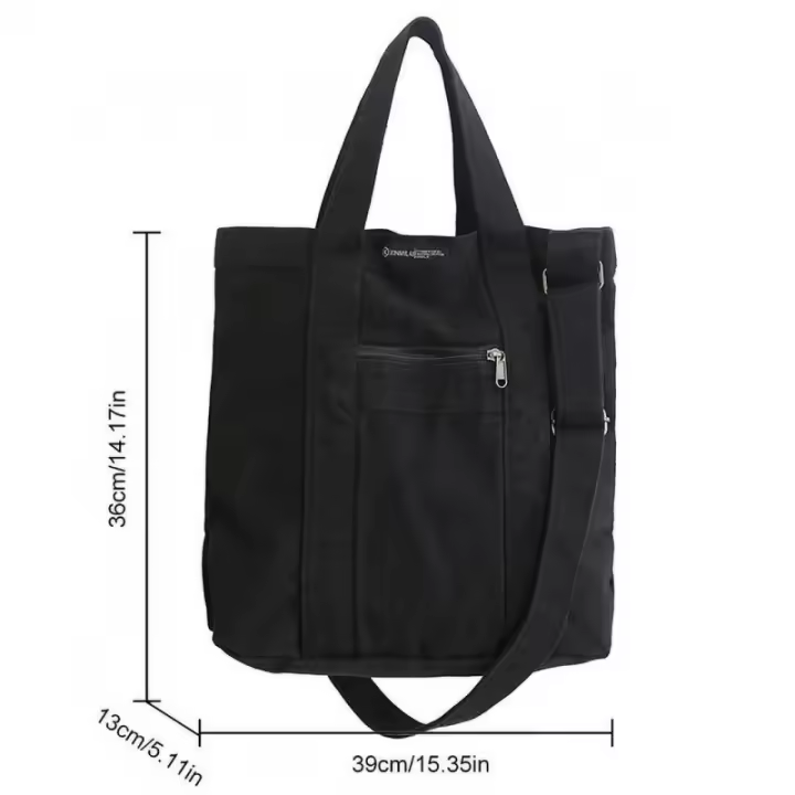 Bolso de mensajero japonés Harajuku de lona para hombres y mujeres, bolso de hombro para estudiantes universitarios para mujeres, compras al aire libre - 1