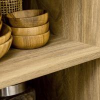 Mueble Auxiliar de Cocina Buffet de Salón con Puerta de Ratán y 2 Estantes de Almacenamiento - details 8