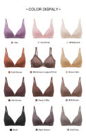 Sujetador sin costuras con copas estables y apertura frontal para mujer, inalámbrico, con corte láser y agua desmontable para uso diario - details 11