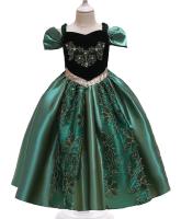 Disfraz de princesa Anna verde para niñas pequeñas, disfraz de Halloween, vestido elegante para fiesta de cumpleaños, vestido de carnaval - details 28
