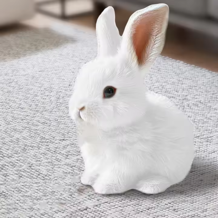 Conejo de Peluche Realista Oprtuisi Bunby Juguete de Pascua Interactivo que Camina, Hablaba, Mueve de Forma Realista Regalo de Pascua Hecho a Mano (Marrón) - 1