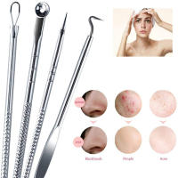 4 unids/set juego de agujas para acné de acero inoxidable, portátil, herramientas de belleza y maquillaje, limpieza profesional de acné facial, puntos negros - details 5