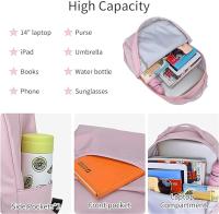 Mochila informal impermeable para campus, puede contener una computadora portátil de 14 pulgadas, adecuada para viajes escolares, mochila liviana - details 2