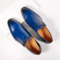 Monjes Oxford de negocios de cuero de lujo con zapatos de vestir formales hechos a mano para hombres Goodyear Italia - details 18