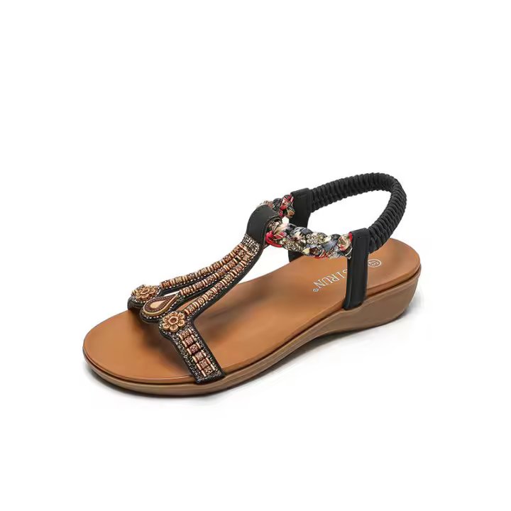 7272-1 Verano Nueva Tendencia Versátil Sandalias Cómodas Ligeras con Banda Elástica para Mujer - 1