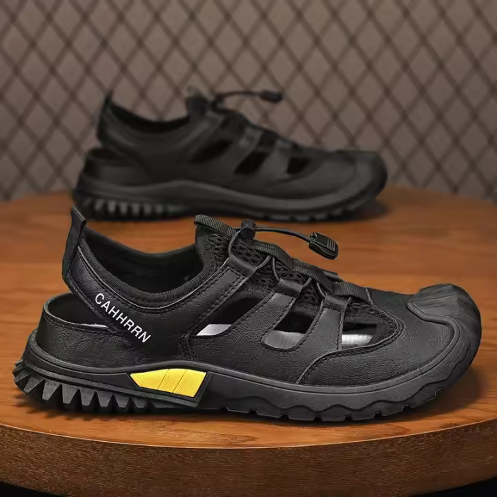 Sandalias para hombre, zapatos informales, zapatillas de playa de verano, comodidad para caminar al aire libre, diseñador de lujo, cuero, moda, deporte transpirable - 1