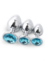 Juego de Plug Anal de Metal 3 Pcs Set para Mujeres/Hombres/Parejas Juguetes Sensuales para Adultos - details 8