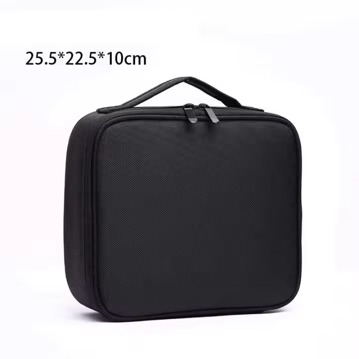 Caja de cosméticos multifuncional de gran capacidad, tela Oxford impermeable, absorción de golpes, partición interna ajustable - 1