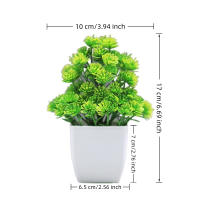 Mini bonsái Artificial, planta falsa con maceta, adornos en maceta, planta Artificial de eucalipto en maceta, decoración de jardín - details 0