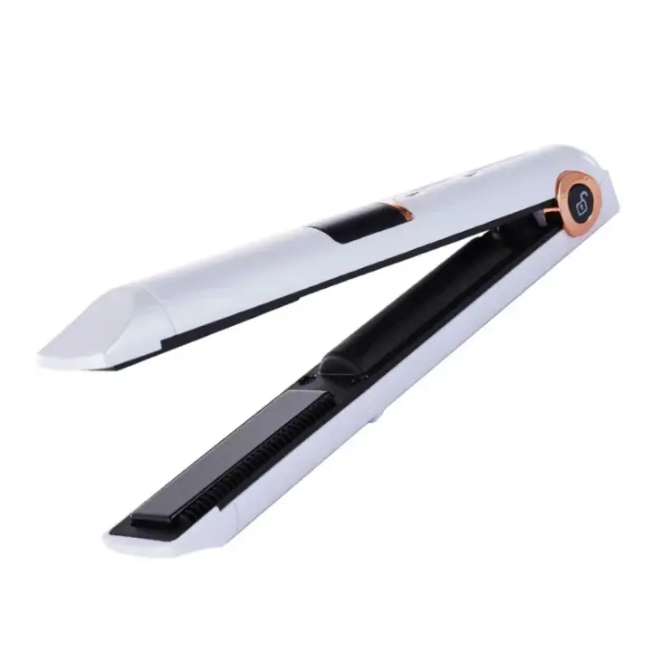 Plancha de pelo inalámbrica portátil con función de banco de energía, plancha plana rizadora para alisar el cabello recargable para viajes en casa - 1