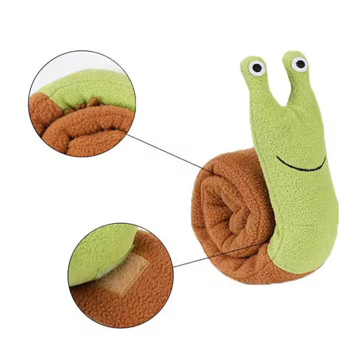 Juguete Interactivo para Perros Caracol de Peluche con Sonido y Aroma a Comida - 1