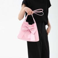 Bolso de hombro elegante de Color sólido con lazo de PU, bolso de mano portátil de estilo coreano, bolso de cubo de lujo, bolso de moda para axilas para mujer - details 7